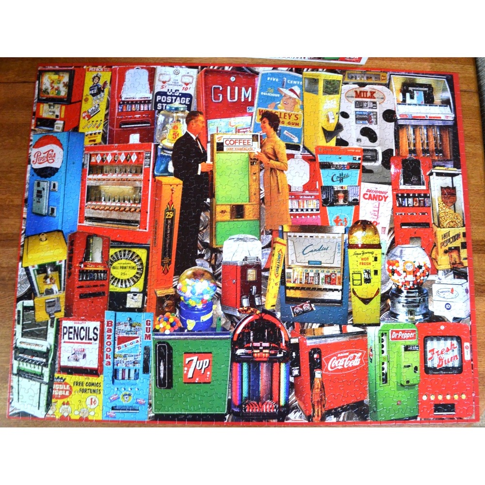 White Mountain Puzzle Vending Machines 1000 pc Puzzle 2014 #10795